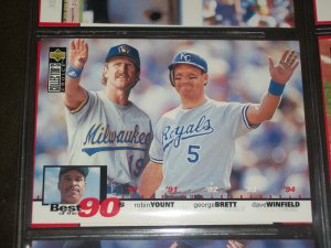George Brett, Robin Yount, Dave Winfield 1994 Upper Deck-Best of the 90's Baseball card