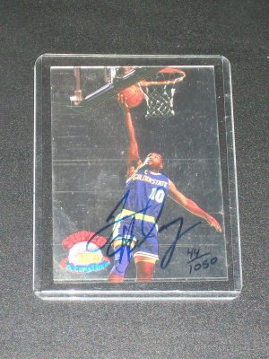 Tim Hardaway RARE 1995 Super Signature Rookies autographed LIMITED EDITION card