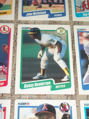 Rickey Henderson 1990 Fleer Baseball Card
