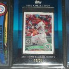 RARE Daric Barton 2011 Topps Silk Collection Series 2 Baseball card #16/50