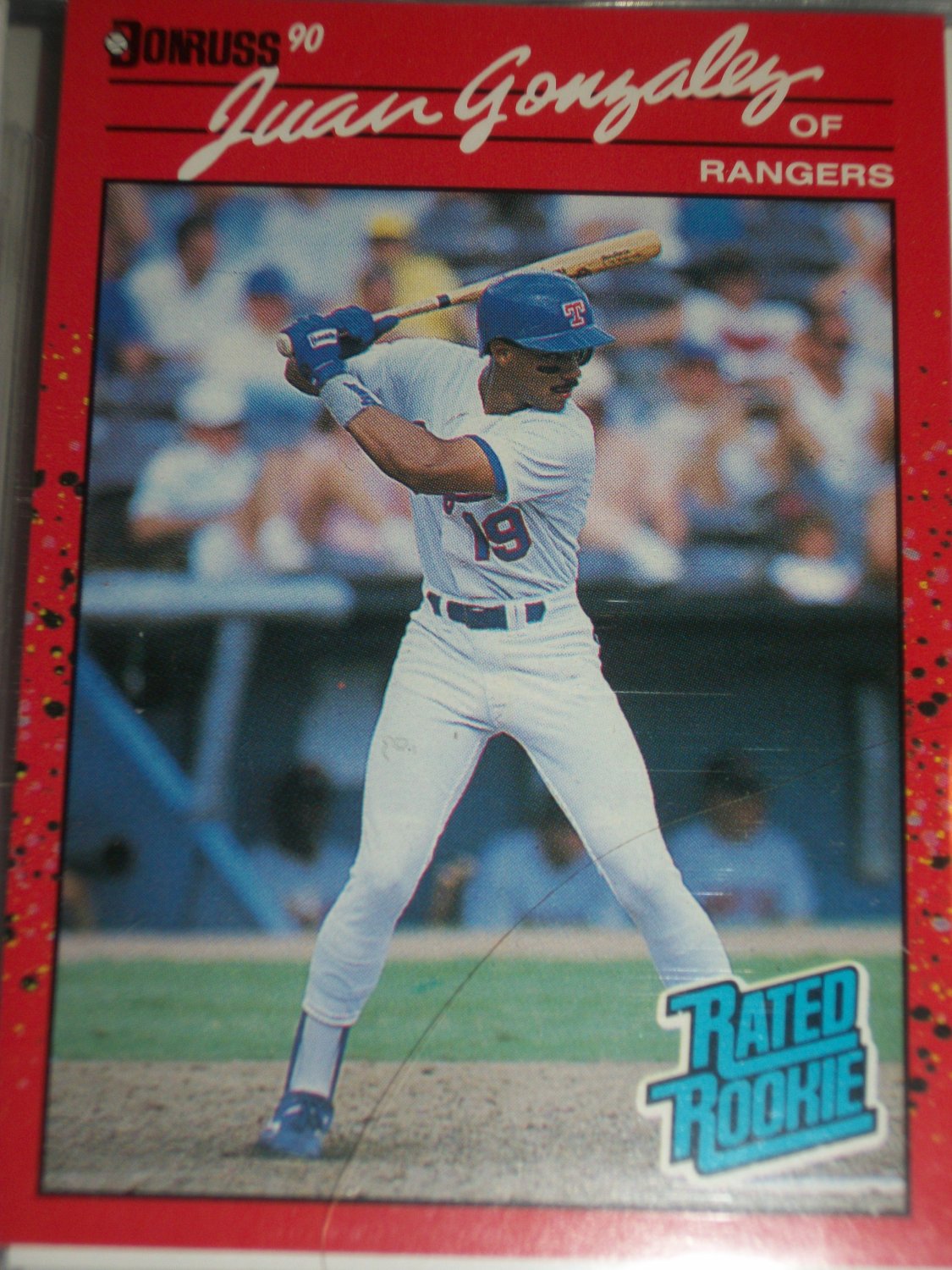 Juan Gonzalez 1990 Donruss baseball card- Rookie