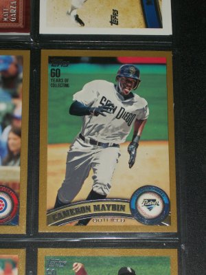 Cameron Maybin 2011 Topps LE #212/2011 card- Gold Edition