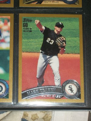 Mark Teahen 2011 Topps LE #1679/2011 baseball card- Gold Edition