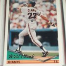 Will Clark 1994 Topps Baseball Card- Gold Insert