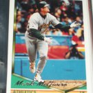 Mark McGwire 1994 Topps Baseball Card- Gold Insert