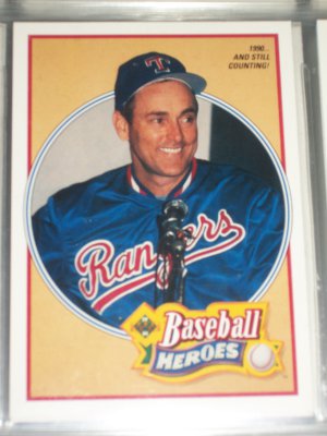 Nolan Ryan 1990 UD Baseball Heroes Insert #17/18- 1990 And Still Counting