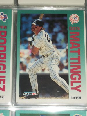 Don Mattingly 92 Fleer baseball card