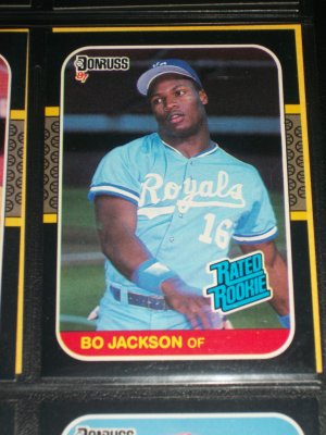 Bo Jackson 87 Donruss RATED ROOKIE BASEBALL CARD