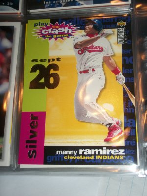 Manny Ramirez 95 UD collector's choice- Silver "You crash the game" baseball card