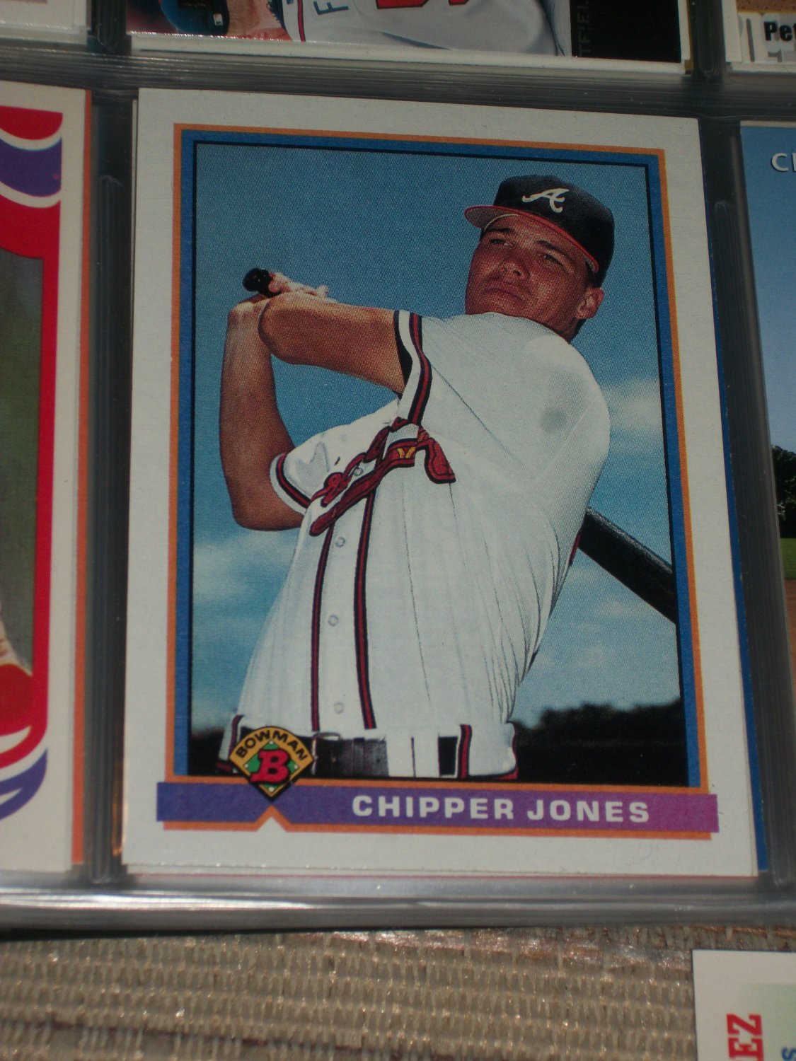 Chipper Jones 91 Bowman baseball card