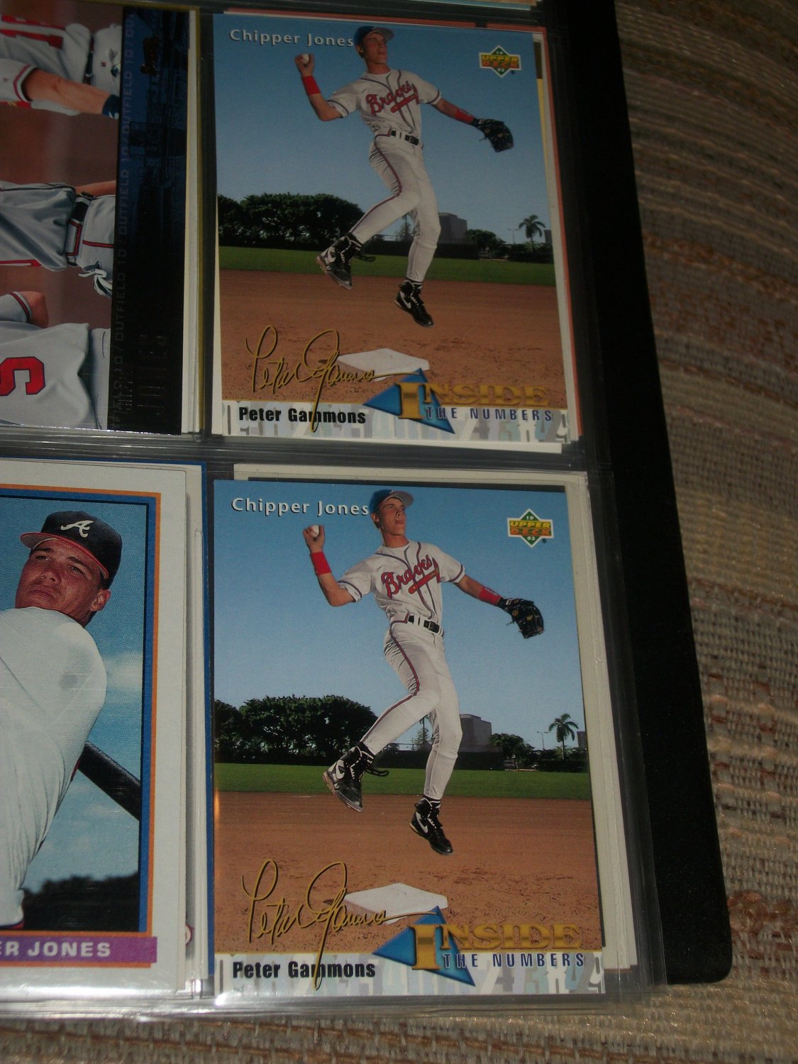 Chipper Jones 93 UD baseball card "Inside the Numbers"