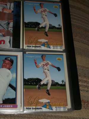 Chipper Jones 93 UD baseball card- "Inside the Numbers"