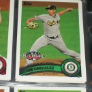 Gio Gonzalez 2011 Topps baseball card- All-Star Game