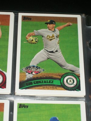 Gio Gonzalez 2011 Topps baseball card- All-Star Game