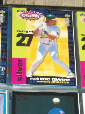 Mark McGwire 95 UD Collectors Choice Baseball Card- You Crash The Game Silver