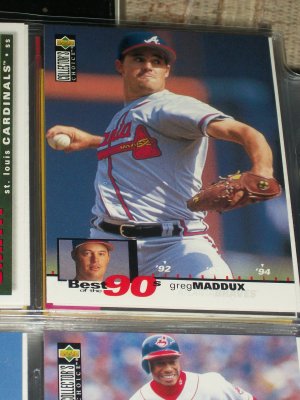 Greg Maddux 95 UD collectors choice "Best of the 90's"  Baseball Card