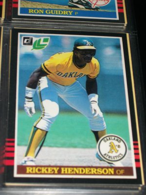 Rickey Henderson 85 Leaf baseball card