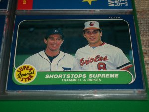 86 Fleer "Super Star Special" Trammell+Ripken baseball card