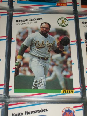 Reggie Jackson 88 fleer baseball card