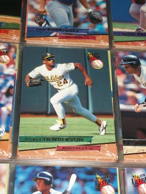 Rickey Henderson 93 Fleer Ultra baseball card
