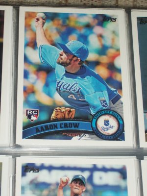 Aaron Crow 2011 Topps Baseball card- Rookie