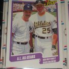 1990 Fleer Baseball- Super Star Specials "A.L. All-Stars" Mattingly+McGwire card