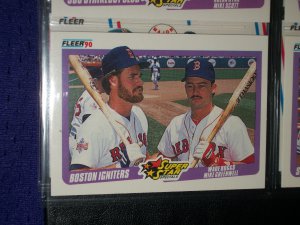 1990 Fleer Baseball- Super Star Specials "Boston igniters" Wade Boggs/Mike Greenwell baseball card