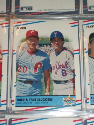 1988 Fleer Baseball- Super Star Specials "Tried+True Sluggers" Schmidt+Carter baseball card