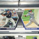 2011 Topps "Diamond Duos" Braun+Gonzalez baseball card