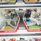 2011 Topps "Diamond Duos" Crawford+Ellsbury baseball card