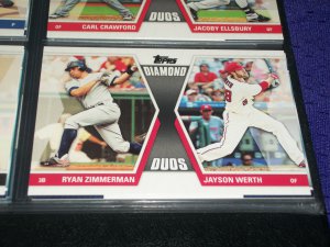 2011 Topps "Diamond Duos" Zimmerman+Werth baseball card