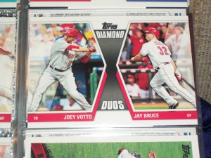2011 Topps "Diamond Duos" Joey Votto/Jay Bruce baseball card