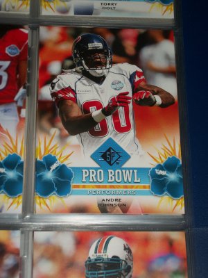 Andre Johnson 2008 UD SP "Pro Bowl Performers" football card