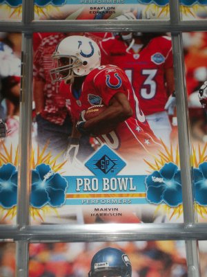 Marvin Harrison 2008 UD SP "Pro Bowl Performers" football card