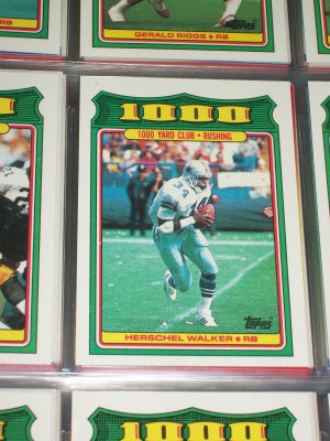 Herschel Walker 1988 Topps RARE"1,000 YARD CLUB) Football card