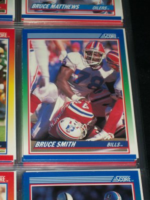 Bruce Smith 1990 Score Football Card