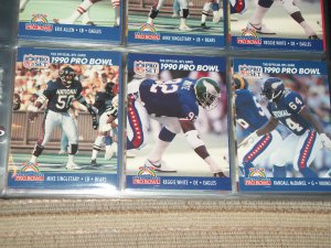 1990 Pro Set Singletary, White, McDaniel Pro Bowl Football Cards