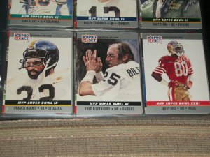 RARE 1990 Pro Set "Super Bowl MVP" Football Cards- Harris/Biletnikoff/Rice-3 cards