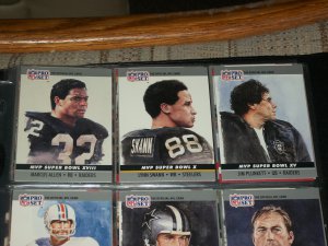 RARE 1990 Pro Set "Super Bowl MVP" Football Cards- Allen/Swan/Plunkett- 3 Cards