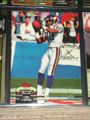 Chris Carter 1992 Topps Stadium Club Football Card