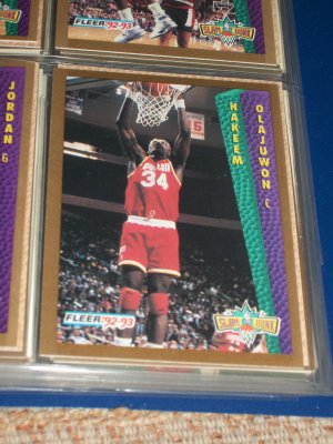 Hakeem Olajuwon 92-93 Fleer "Slam Dunk" Basketball Card