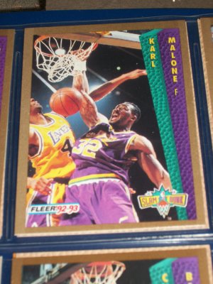 Karl Malone 92-93 Fleer "Slam Dunk" basketball card