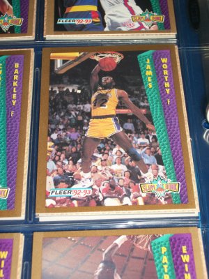 James Worthy 92-93 Fleer "Slam Dunk" Basketball Cards