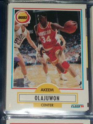 Akeem Olajuwan 1990 Fleer Basketball Card