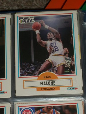Karl Malone 1990 Fleer Baseball Card