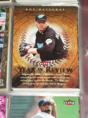 Roy Halladay 2007 Fleer RARE "Year in Review" Insert Baseball Card