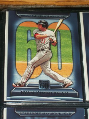 Ryan Zimmerman 2011 Topps 60-2010 NL Batting Average Leader
