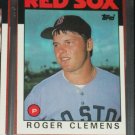 Roger Clemens 1986 Topps Baseball Card