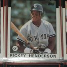 Rickey Henderson 1986 Topps Baseball Card