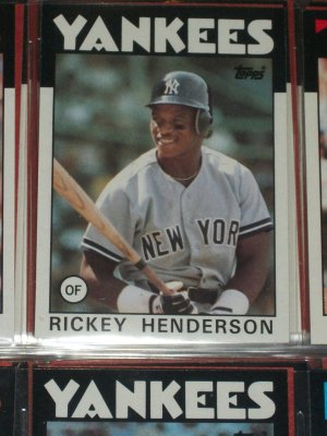 Rickey Henderson 1986 Topps Baseball Card